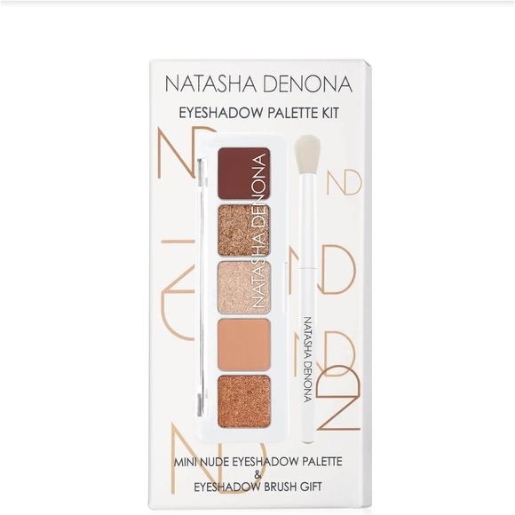 NATASHA DENONA HOLIDAY 2022 LTD ED NUDE MINI PALETTE WITH BRUSH BOXED SET - Picture 2 of 5